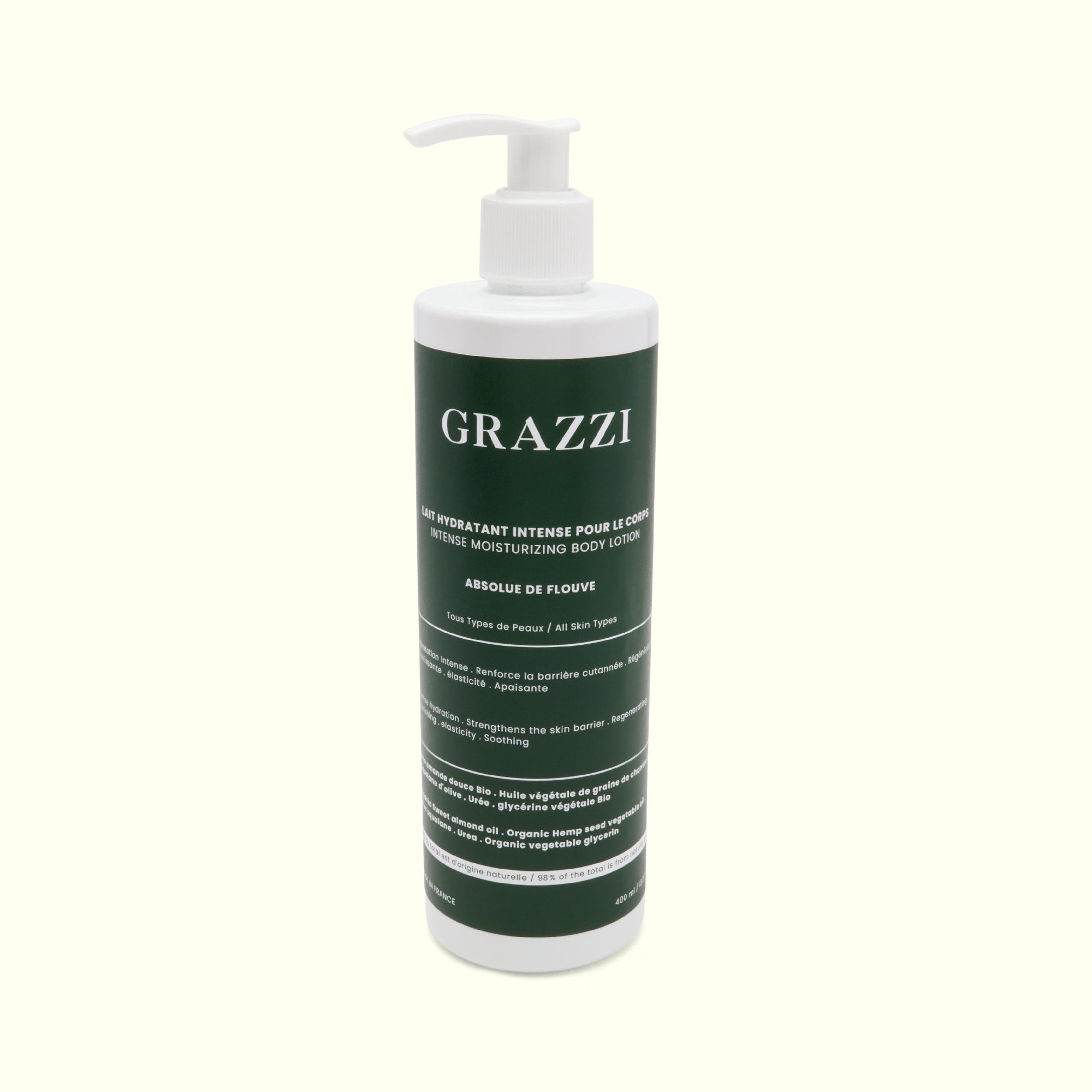 lait-hydratant-intense-Nourrissante-Repare-et-renforce-la-barriere-cutannee-Regenerante-elasticite-Apaisante-aux-parfum-naturel-flouve-avec-une-texture-legere-penetrante-veloute-luxieuse-sur-la-peau-eclatante-en-bonne-sante-un-soin-cosmetique-de-marque-francaise-grazzi-grazziskincare-pour-de-soins-cosmetique-saines-concentres-efficaces-naturels-biotechnologie-biologiques-intense-moisturizing-milk-Nourishing-Repairs-and-strengthens-the-skin-barrier-Regenerating-elasticity-Soothing-soft-natural-flouve-perfume