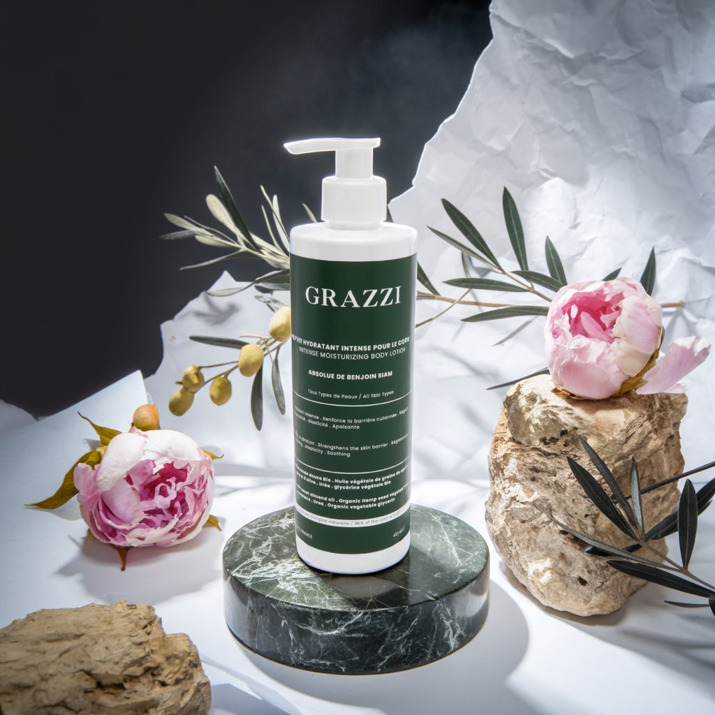 Marque-Grazzi-des soins-pour-une-peau-hydratee-nourrit-rayonnante-eclatante-Grazzi-skincare-brand-for-hydrated-nourish-protected-radiant-glowing-skin