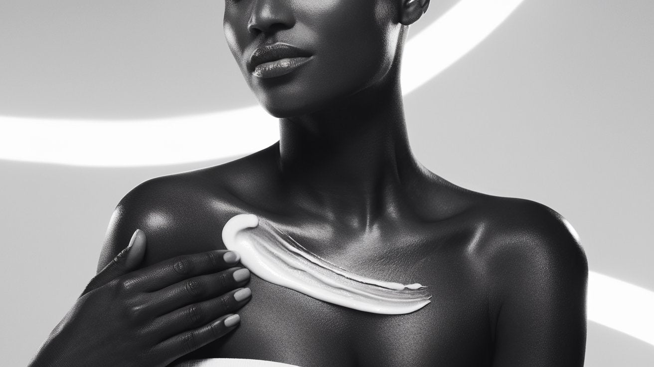 une-femme-appliquant-un-lait-pour-le-corps-de-marque-grazzi-lui-donnant-une-peau-douce-hydratee-nourrie-rayonnante-a-woman-applying-a-body-lotion-from-the-grazzi-brand-giving-her-soft-hydrated-glowing-skin